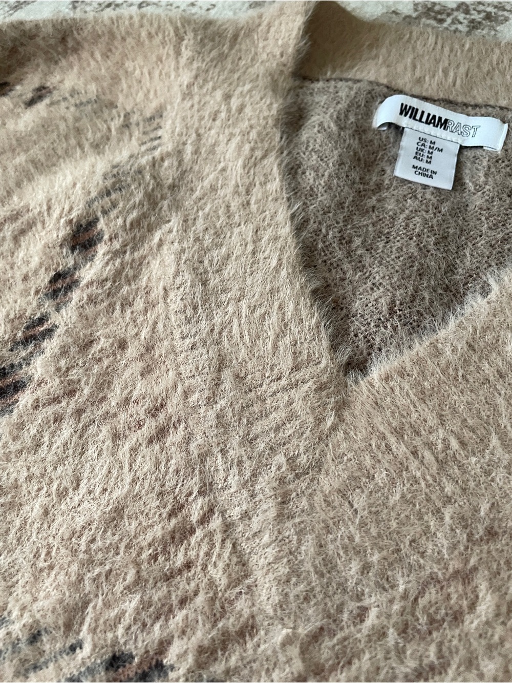 Sand/Tan V-Neck Sweater Vest - Picture 7 of 7